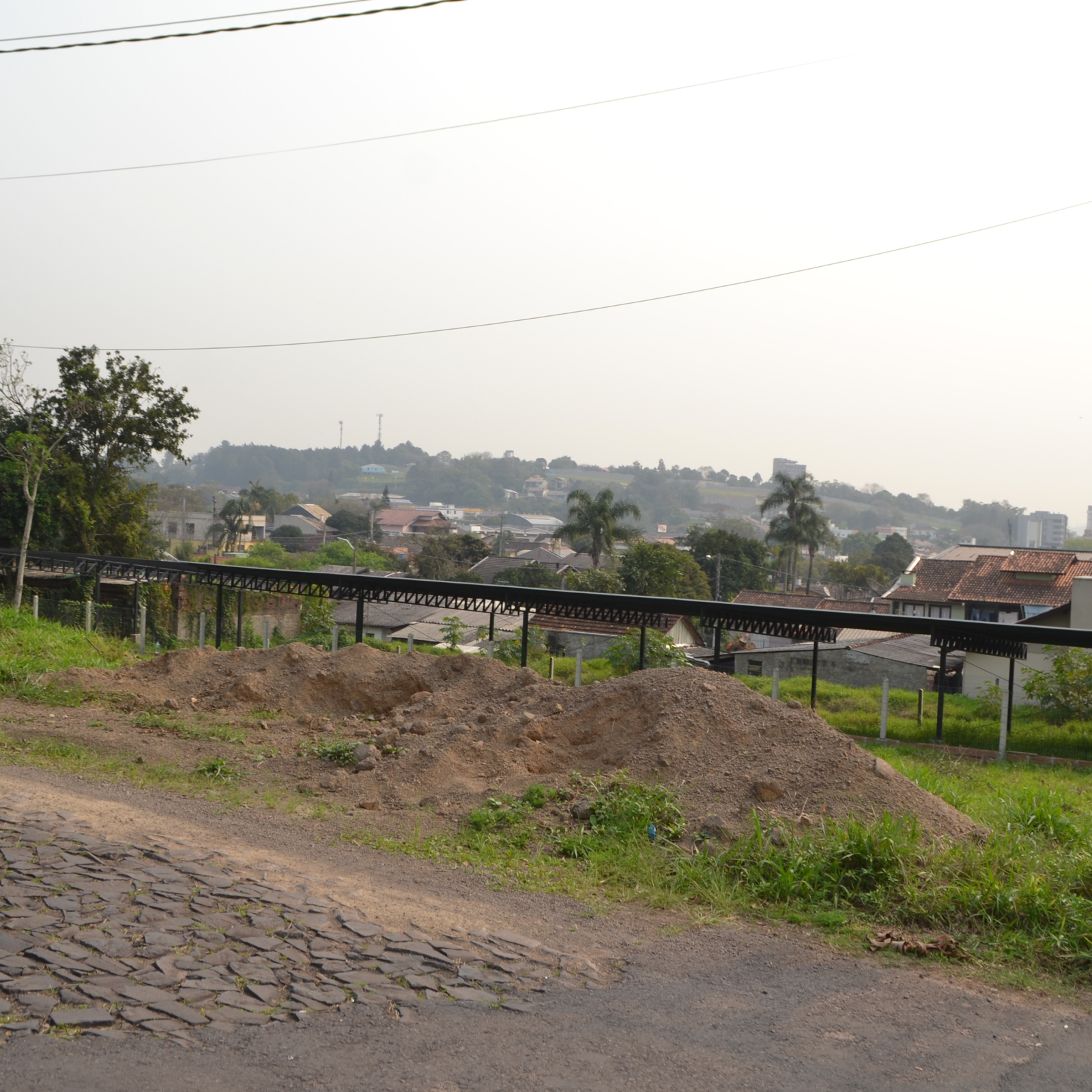 Vista do terreno da esquina