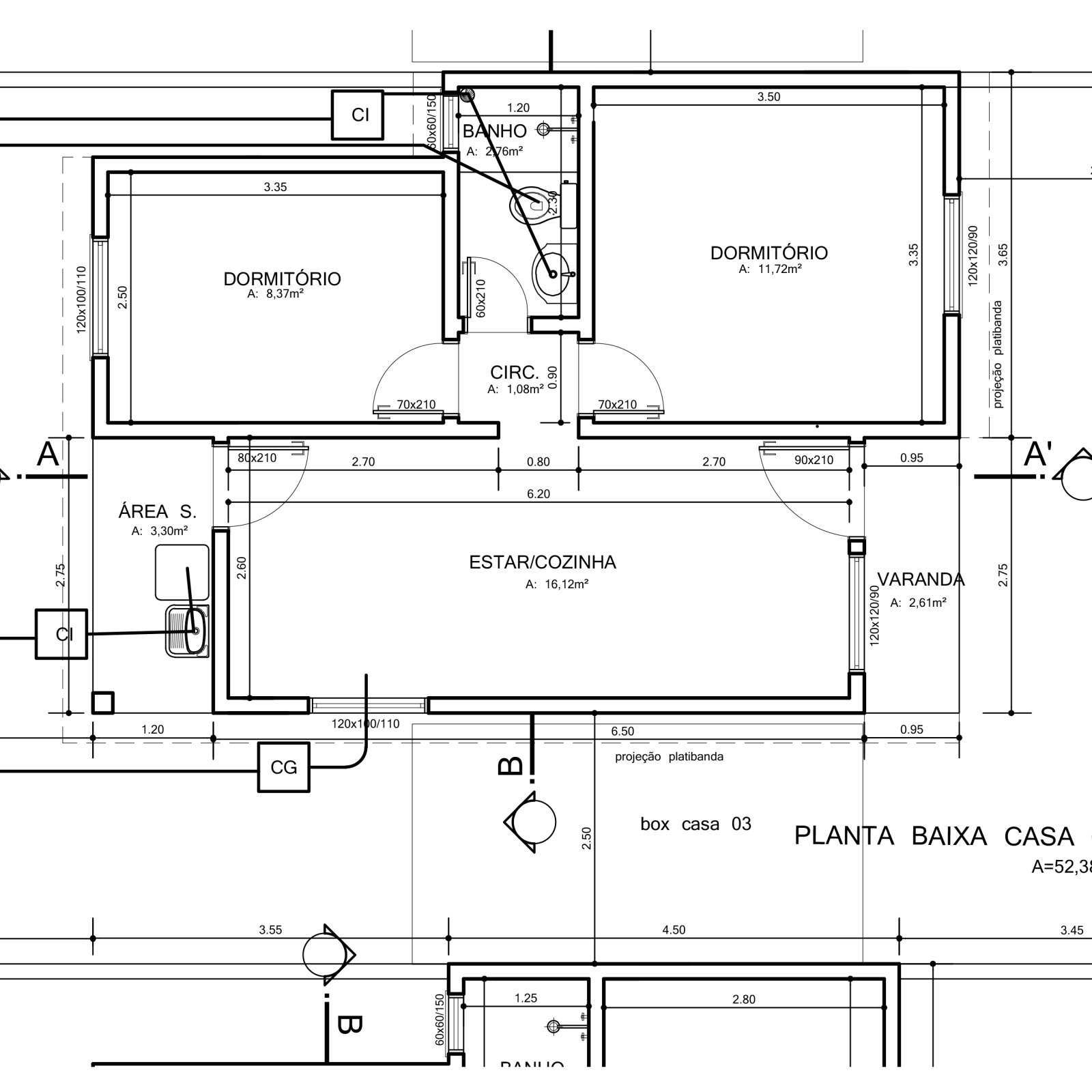 Planta baixa Casa 03