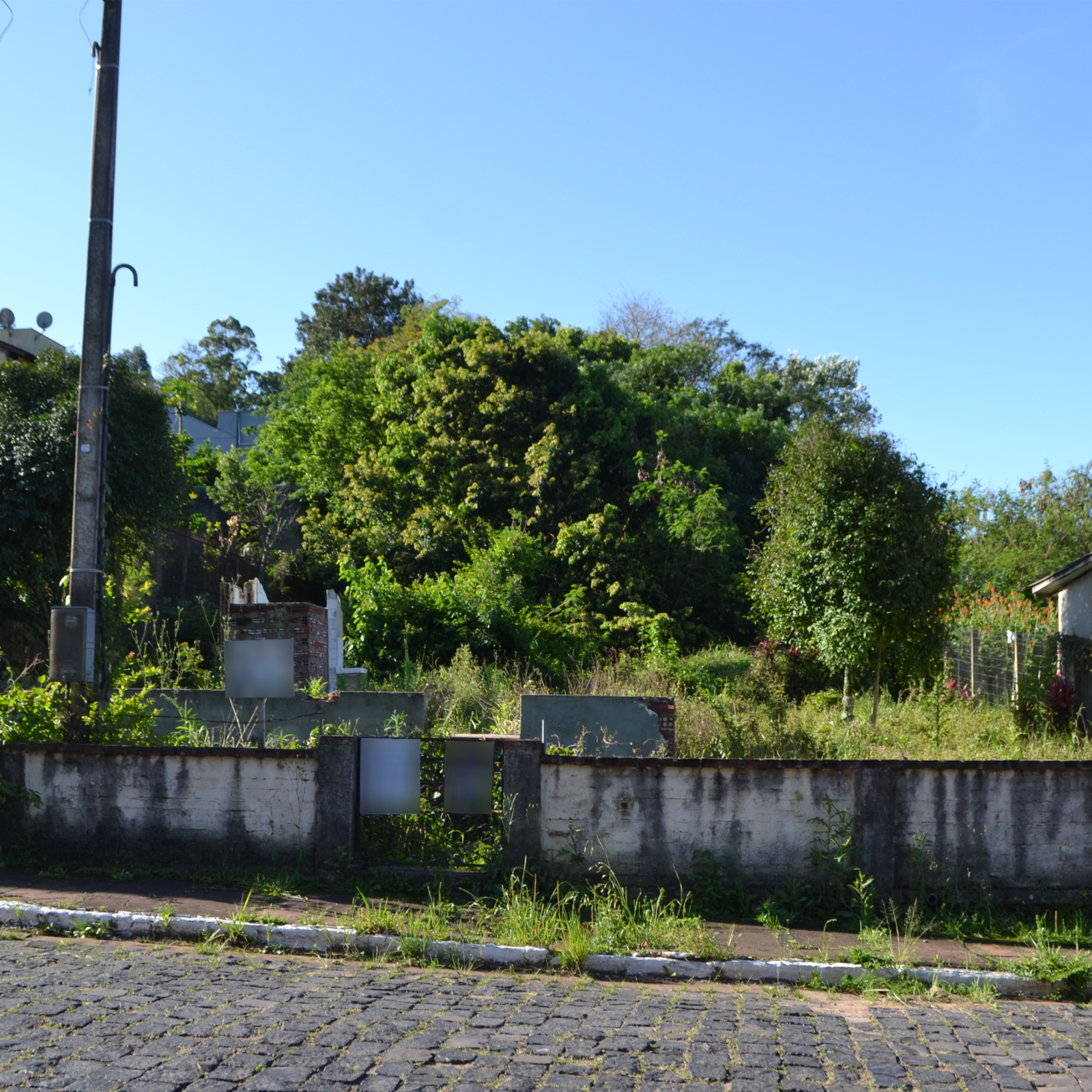 Frente do terreno