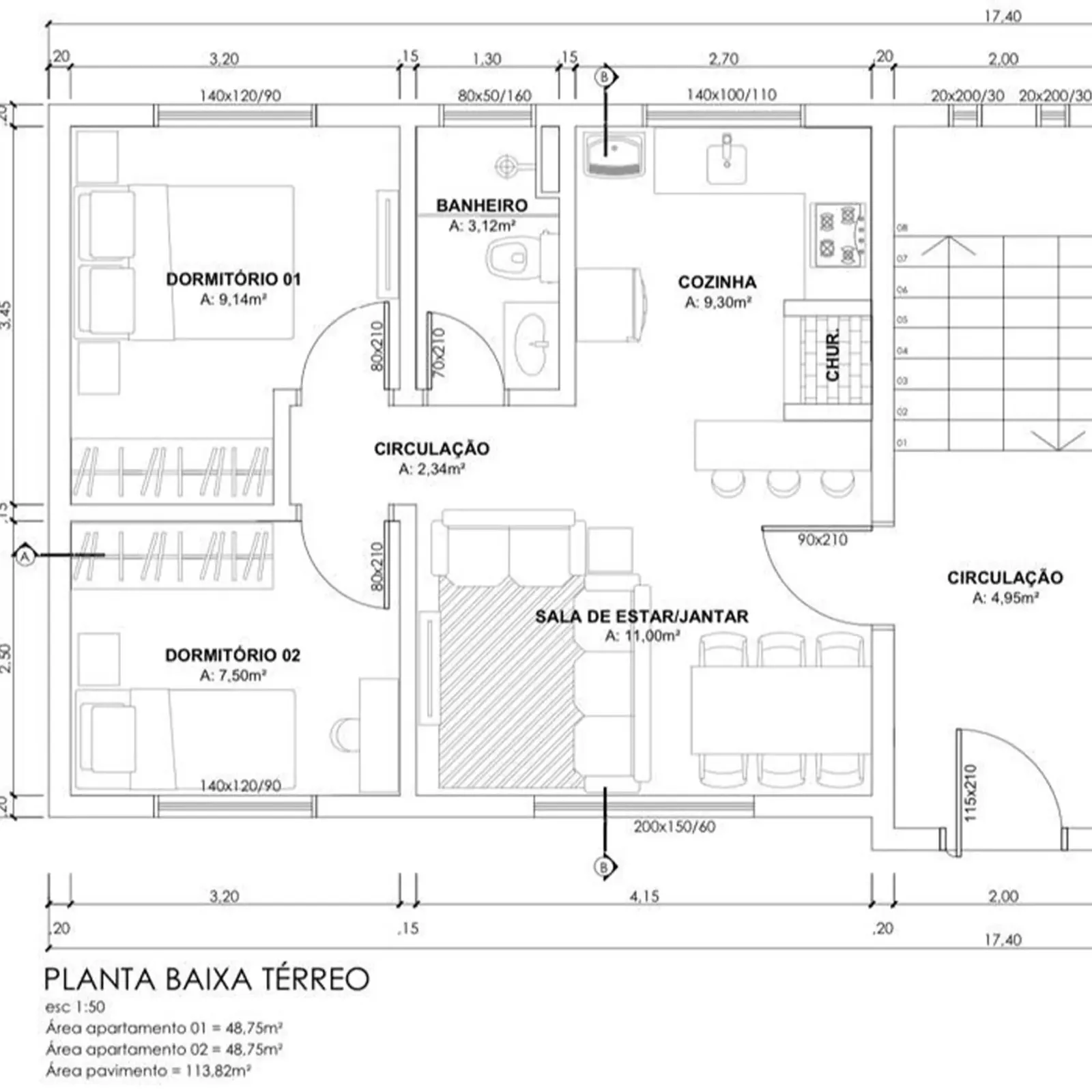 planta do apartamento